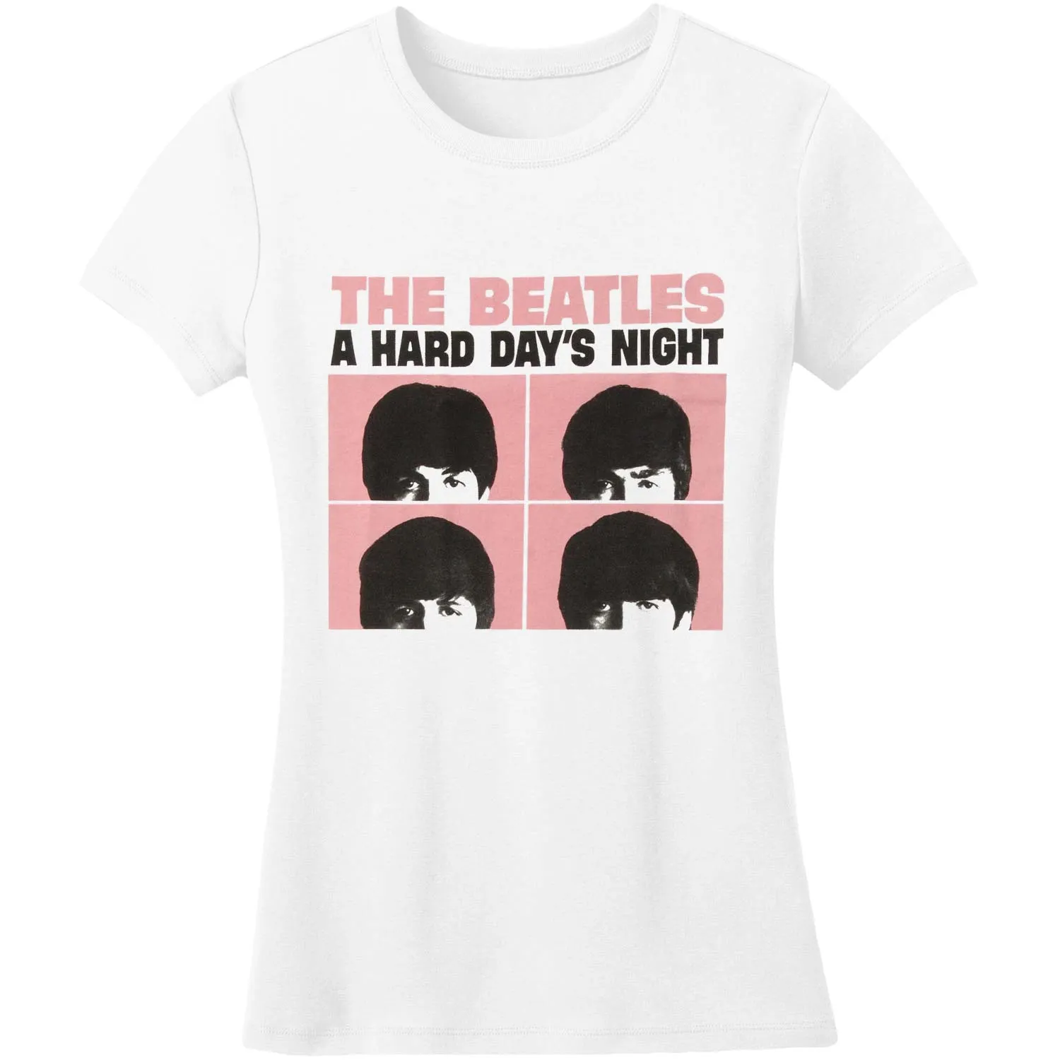 A Hard Day's Night Pink Squares Junior Top sold by Rockabilia
