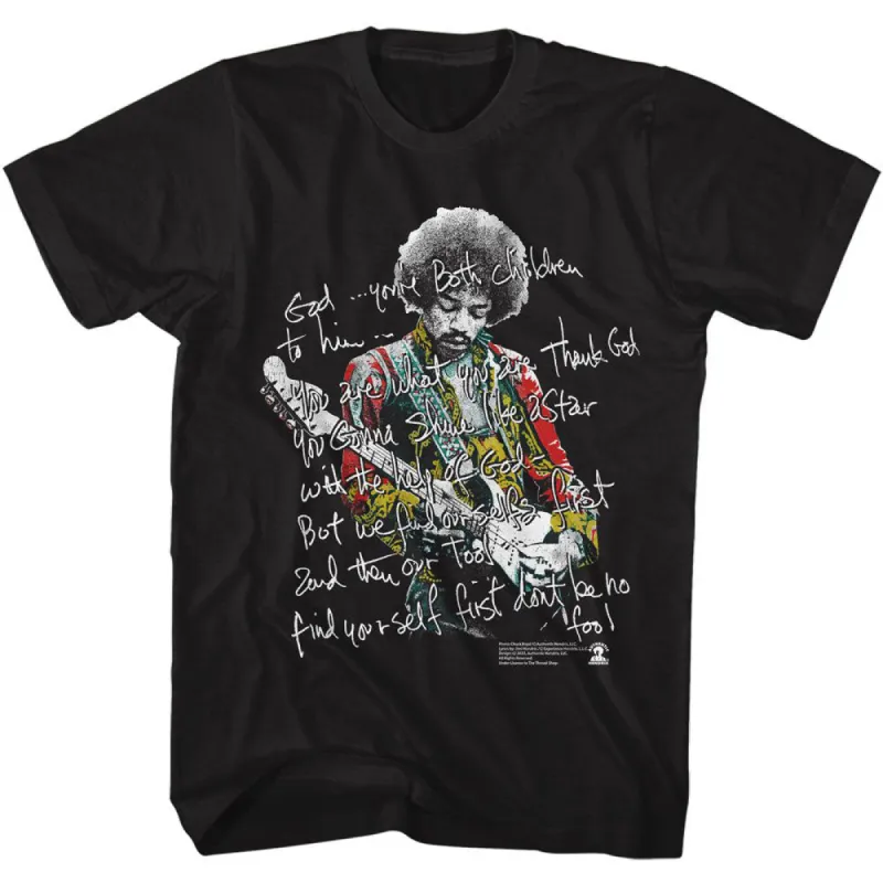Jimi Hendrix Shine Like A Star T-shirt sold by Rockabilia