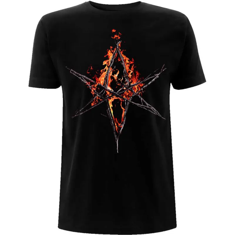 Flaming Hex Slim Fit T-shirt sold by Rockabilia