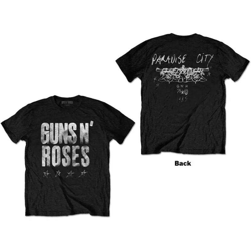 Paradise City Stars (Back Print) Slim Fit T-shirt made by Rockabilia