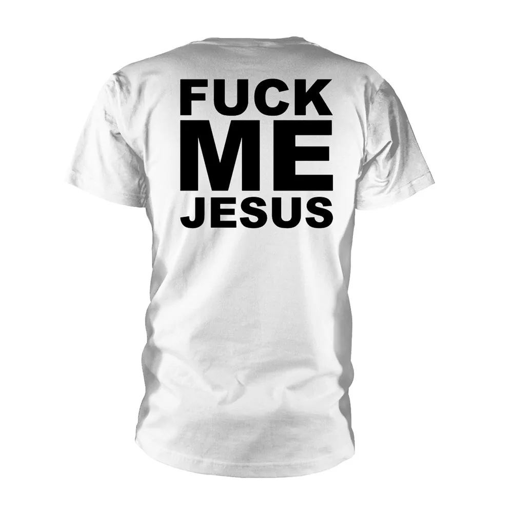 Fuck Me Jesus (white) T-shirt sold by Rockabilia product image thumbnail 2