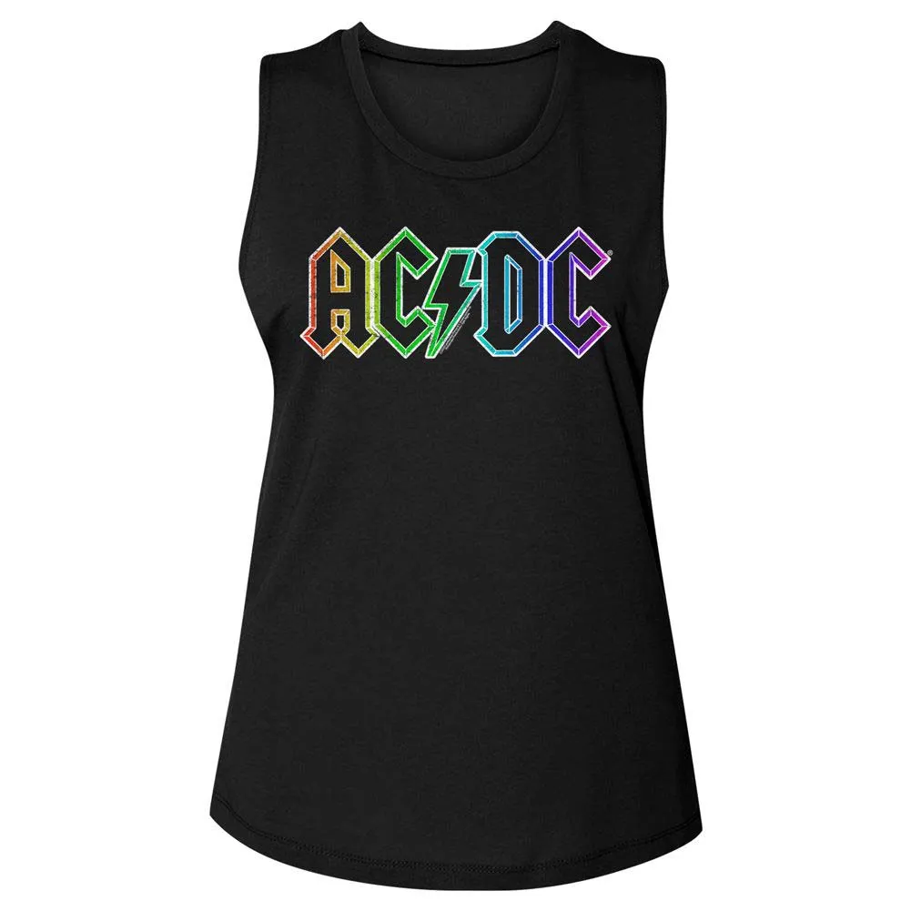 Rainbow Logo Womens Tank sold by Rockabilia