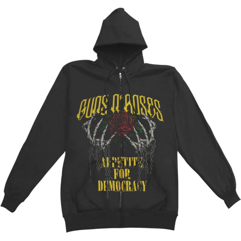 Appetite For Democracy Zippered Hooded Sweatshirt sold by Rockabilia