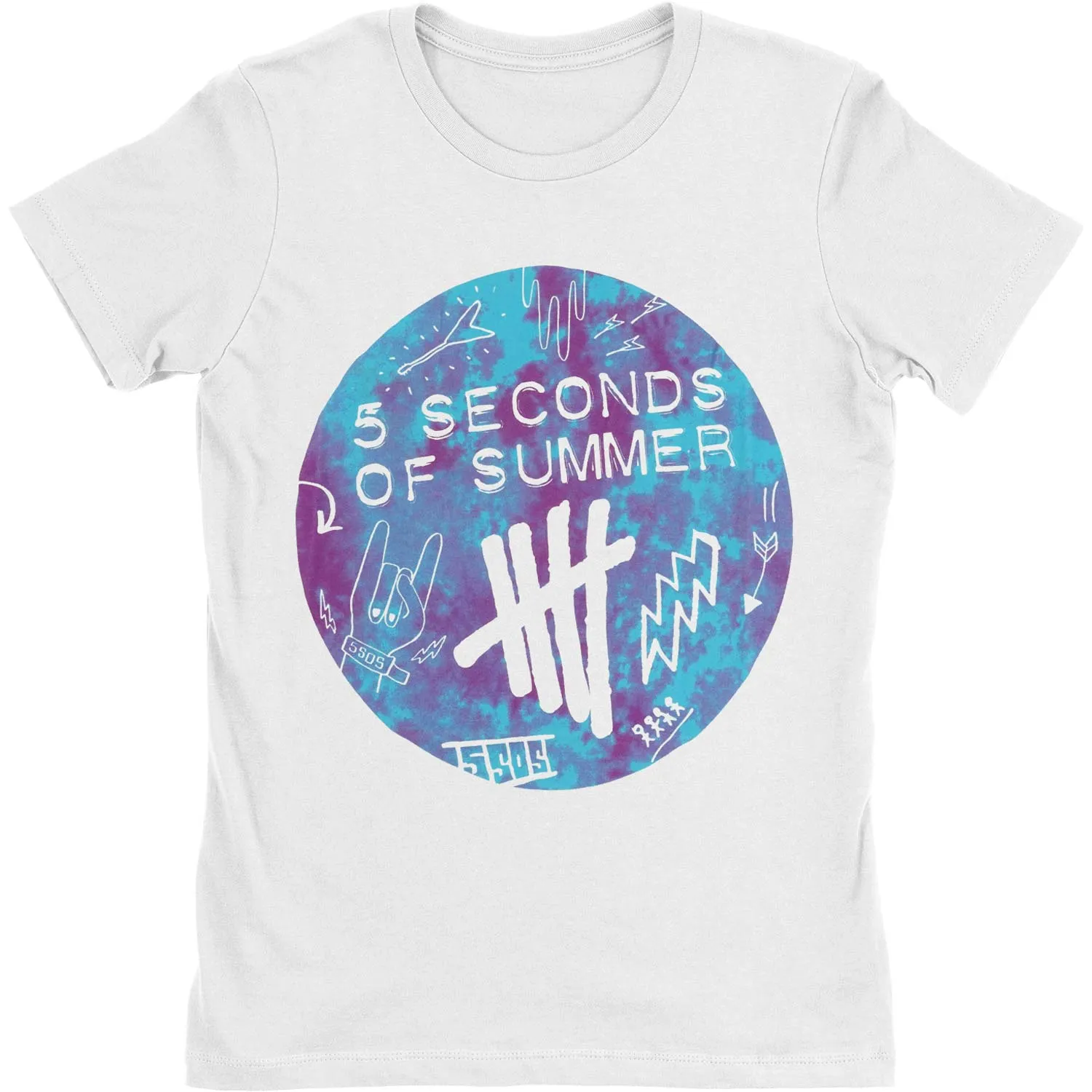 Scribble Logo Tie-Dye Junior Top sold by Rockabilia