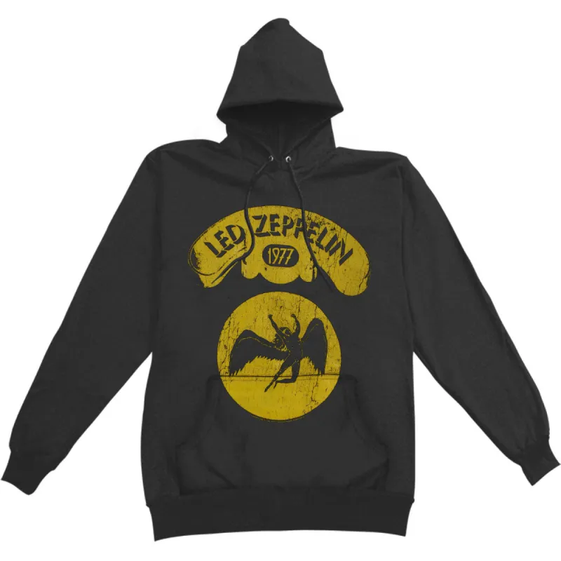 Distressed Gold Seal Hooded Sweatshirt made by Led Zeppelin
