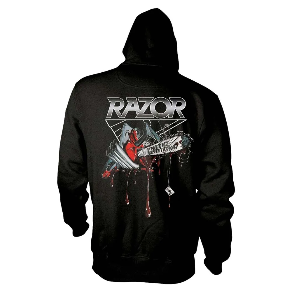 Violent Restitution Zippered Hooded Sweatshirt sold by Rockabilia product image thumbnail 2