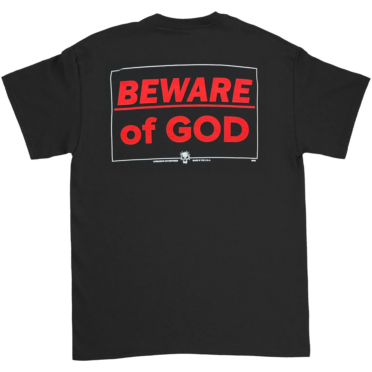 Classic Distressed Logo/Beware of God T-shirt sold by Rockabilia product image thumbnail 2
