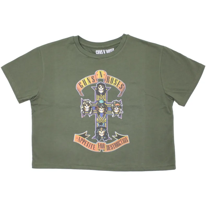 Appetite For Destruction Ladies Crop Top Junior Top sold by Rockabilia