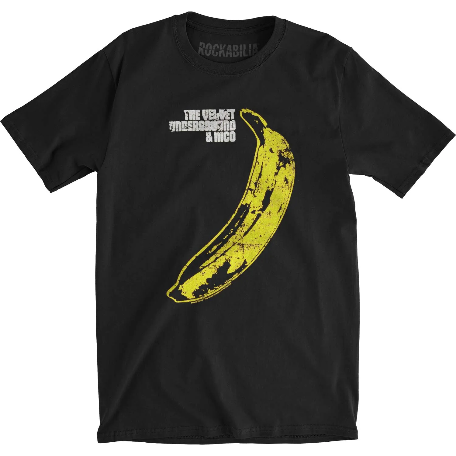Distressed Banana Slim Fit T-shirt sold by Rockabilia