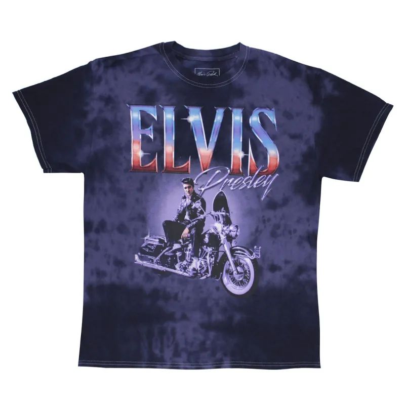 Sitting On Motorcycle Tie Dye T-shirt sold by Rockabilia