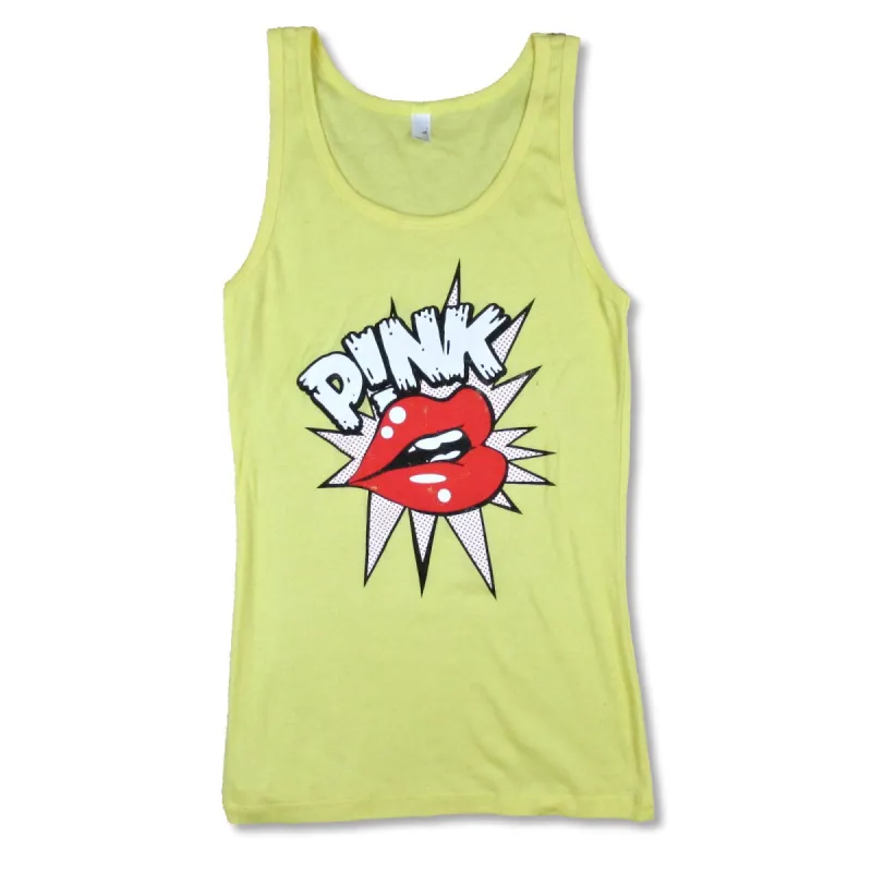 P!nk Lips Tank Top Womens Tank sold by Rockabilia