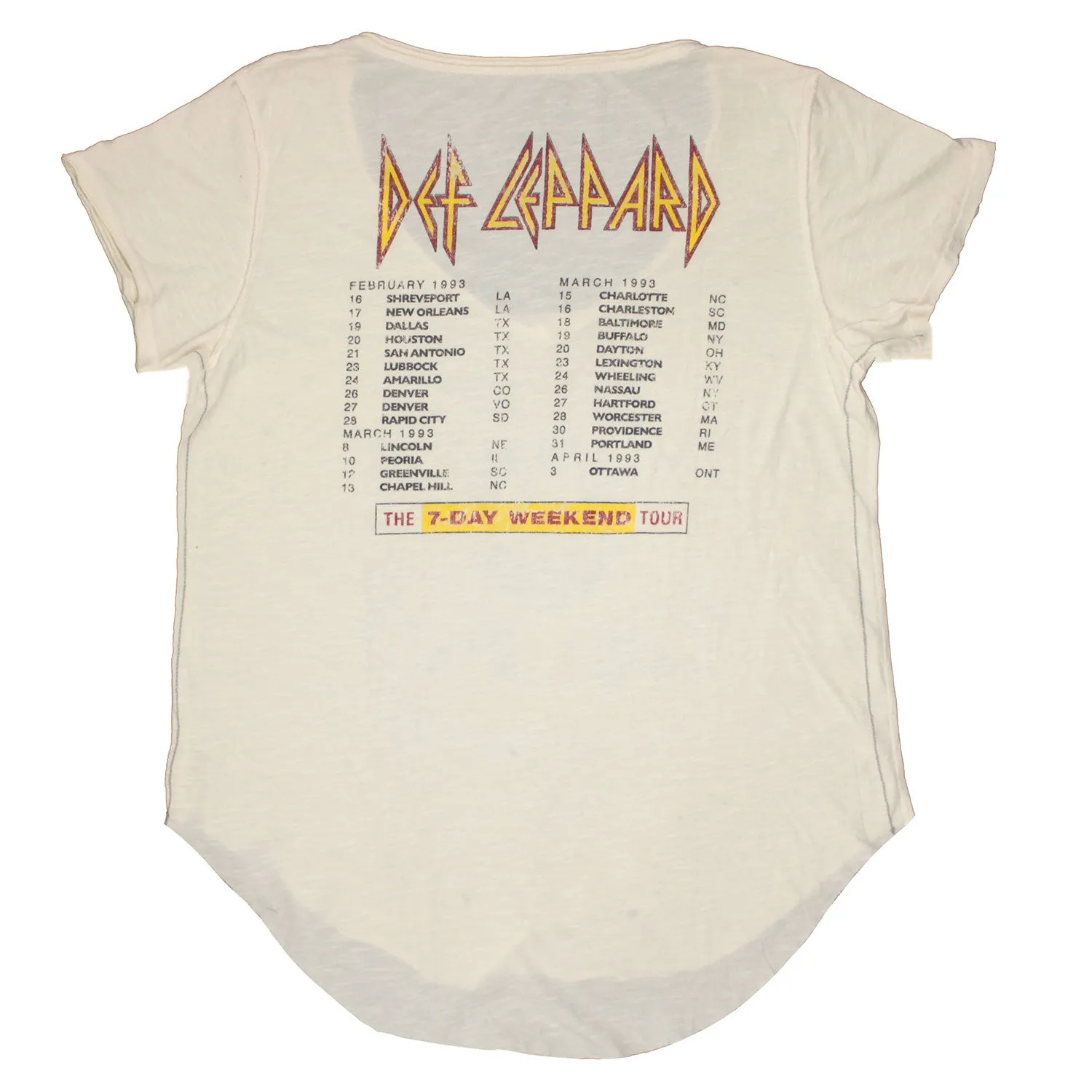 The 7-Day Weekend Tour by TRUNK LTD Oversized Scoop Neck Tee Junior Top sold by Rockabilia product image thumbnail 2