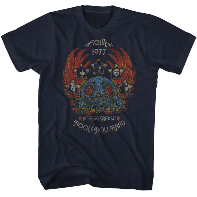 Aerosmith Tour 1977 Distressy T-shirt sold by Rockabilia