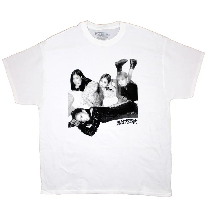 Black & White Group Photo & Logo T-shirt sold by Rockabilia