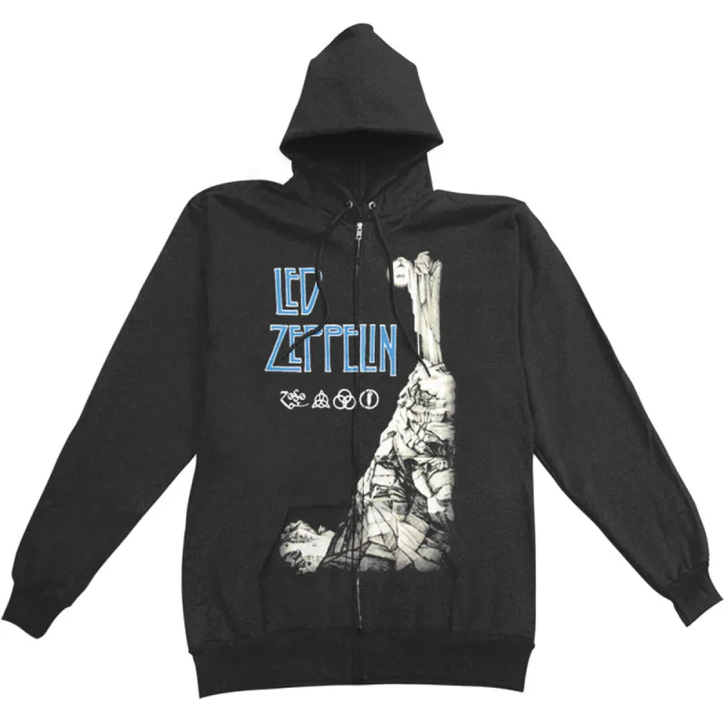 Man With Lantern Zip Zippered Hooded Sweatshirt sold by Rockabilia