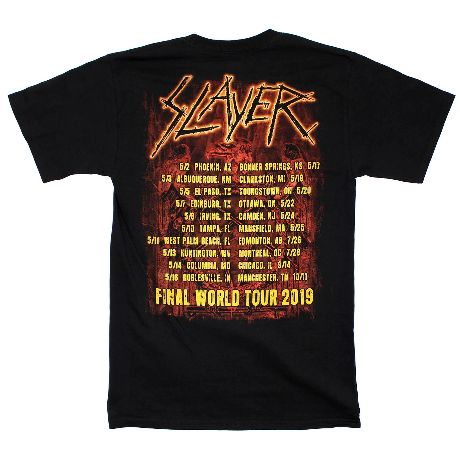 Fiery Wings 2019 World Tour Tee T-shirt sold by Rockabilia product image thumbnail 2