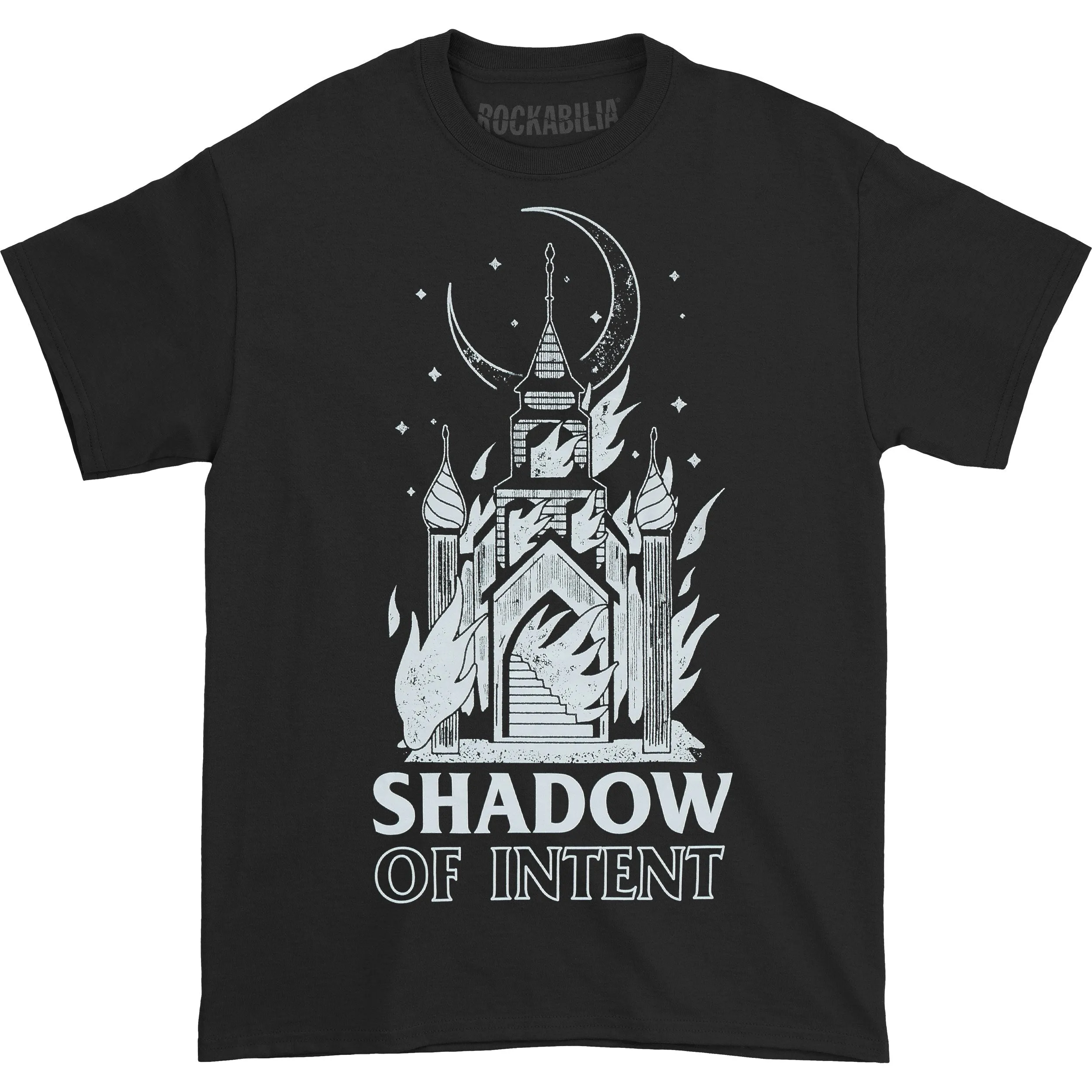 Burning Church T-shirt sold by Rockabilia
