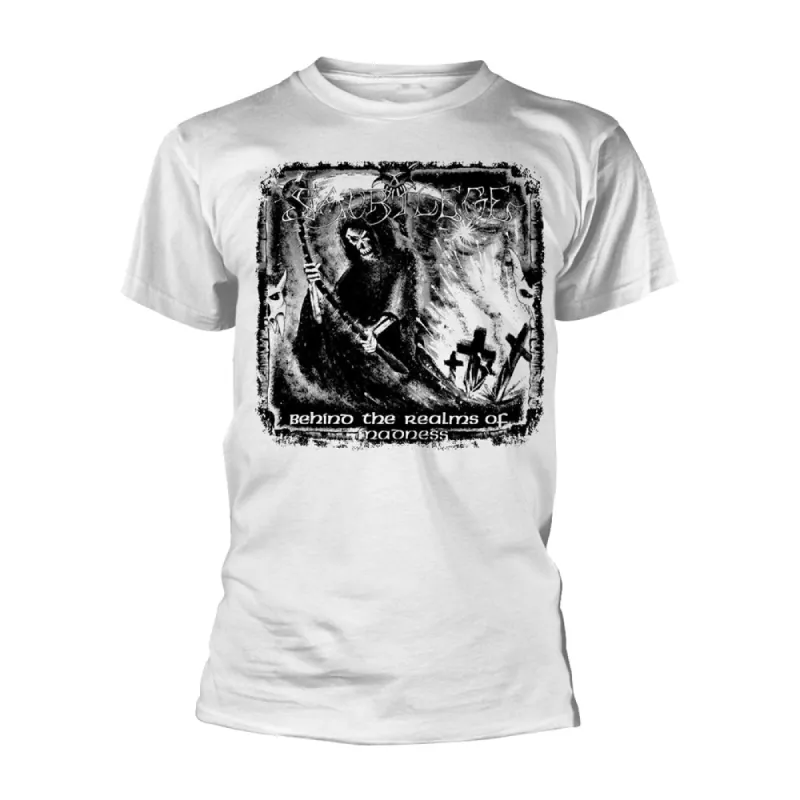 Behind The Realms Of Madness (white) T-shirt sold by Rockabilia