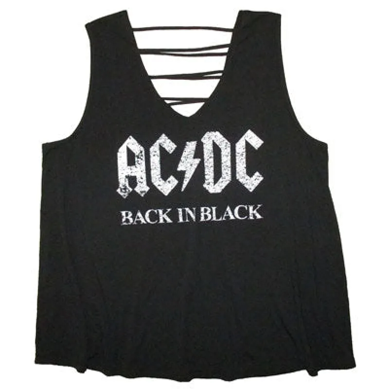 Back In Black Womens Tank sold by Rockabilia
