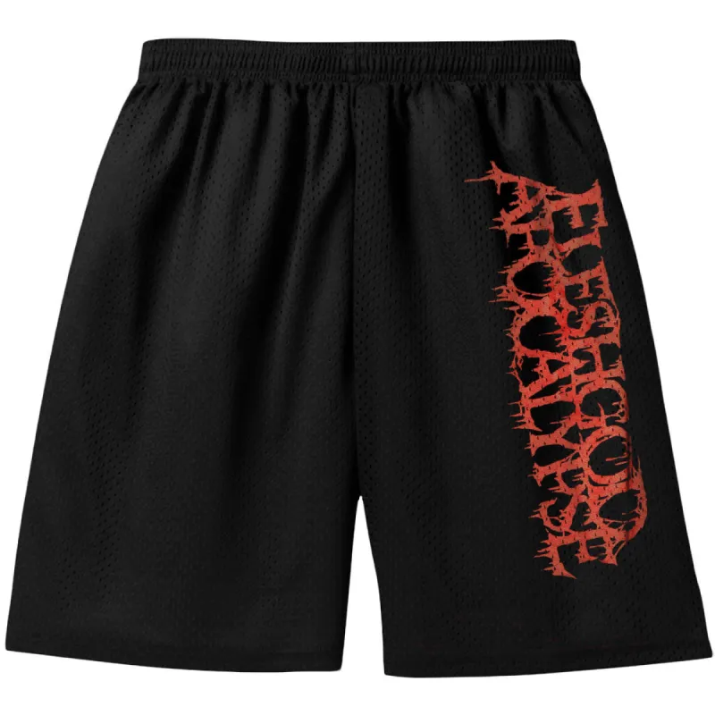 Vertical Red Logo Gym Shorts sold by Rockabilia