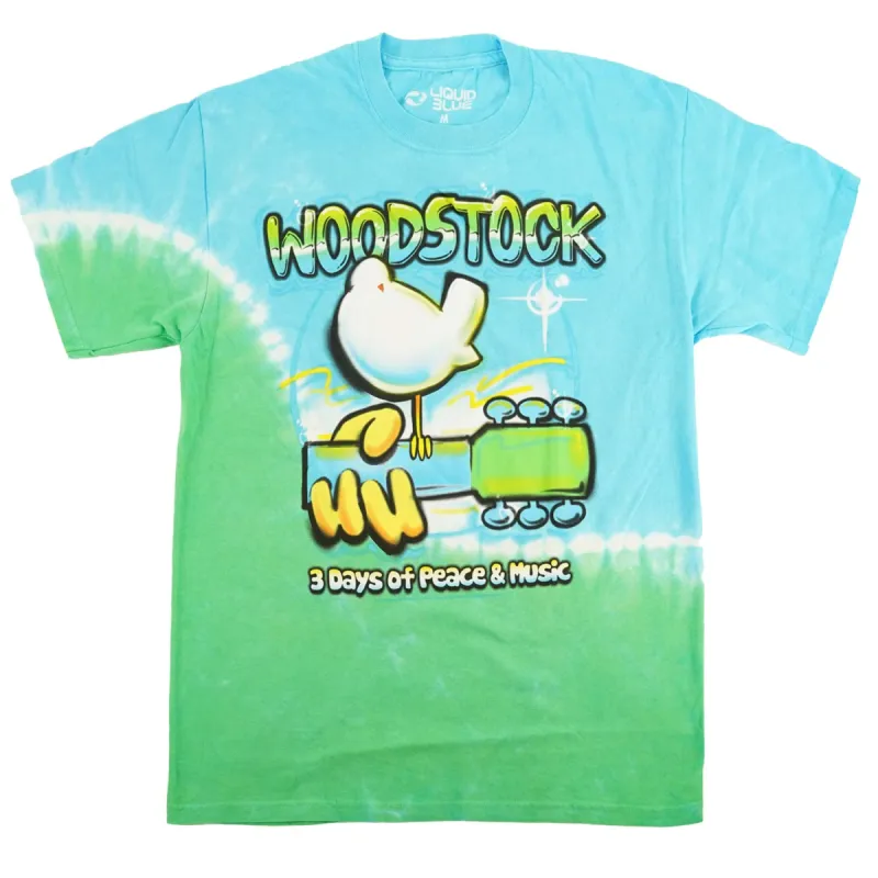 Woodstock Graffiti Tie Dye T-shirt sold by Rockabilia