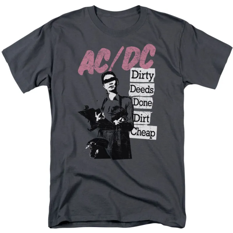 Dirty Deeds Adult T-shirt sold by Rockabilia