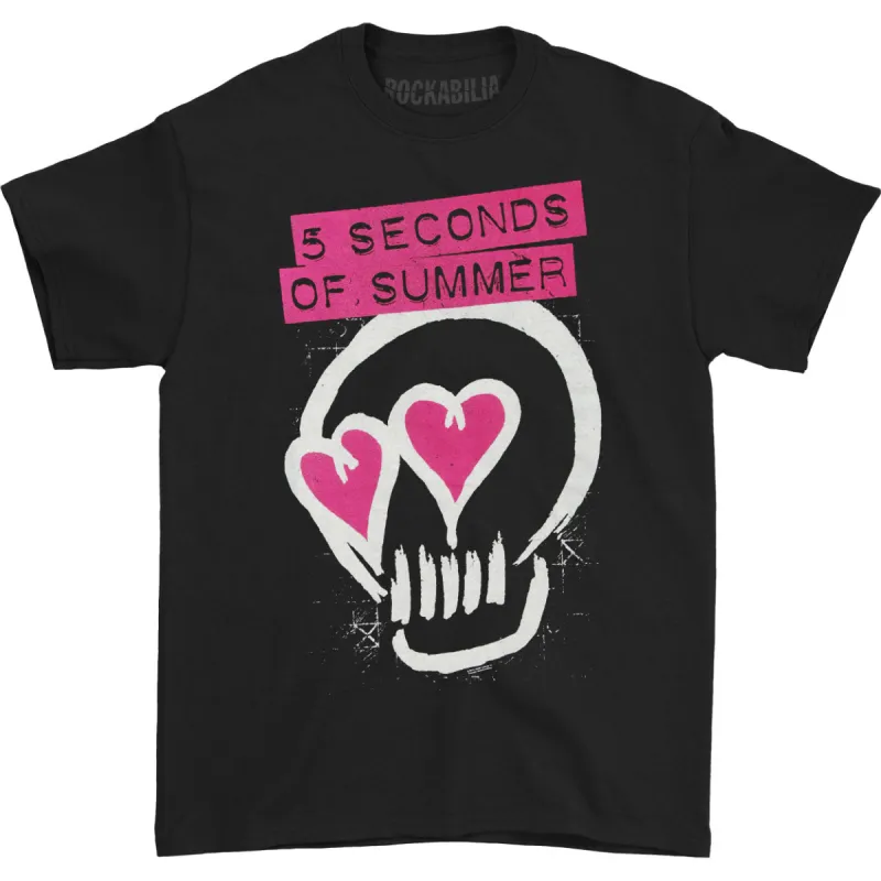 Heart Skull Pink T-shirt sold by Rockabilia