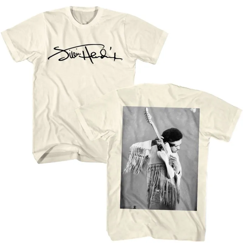 Jimi Hendrix Sig Image T-shirt sold by Rockabilia