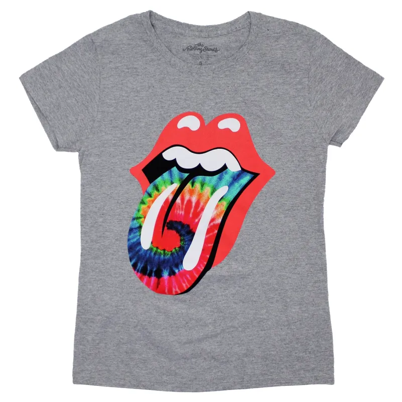Dyed Tongue on Heather Gray Women'sTee Junior Top sold by Rockabilia