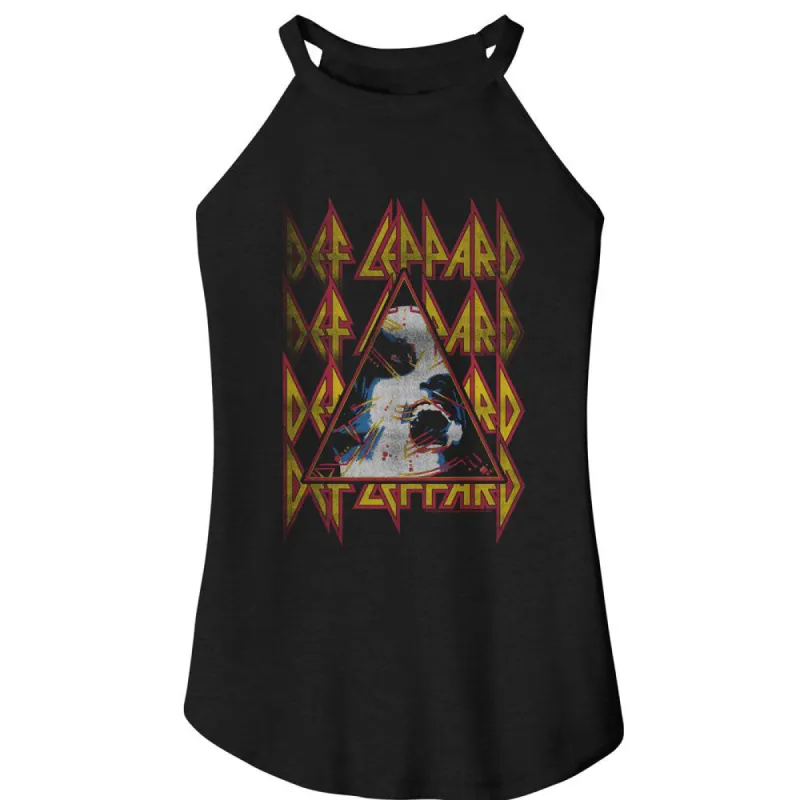 Def Leppard Hysteria Face And Logos Womens Tank sold by Rockabilia