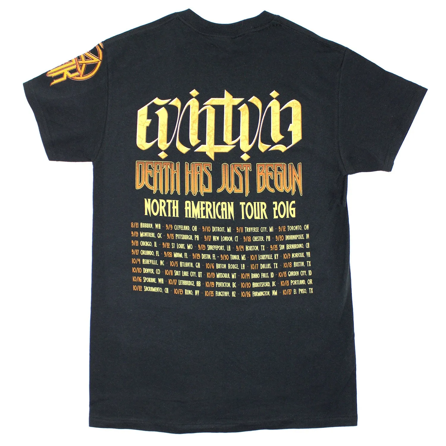 Death Has Just Begun North American Tour 2016 T-shirt sold by Rockabilia product image thumbnail 2