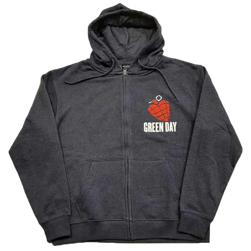 American Idiot Zippered Hooded Sweatshirt made by Green Day