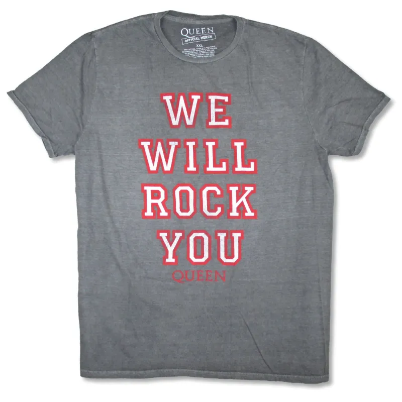 We Will Rock You Stonewash T-shirt sold by Rockabilia