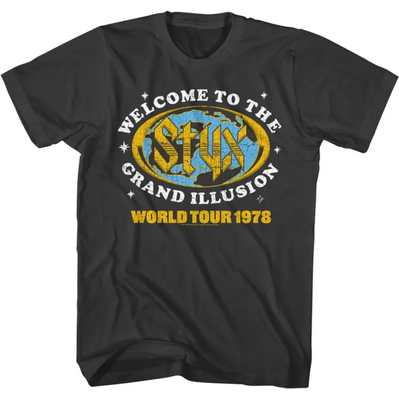 Grand Illusion Tour T-shirt sold by Rockabilia