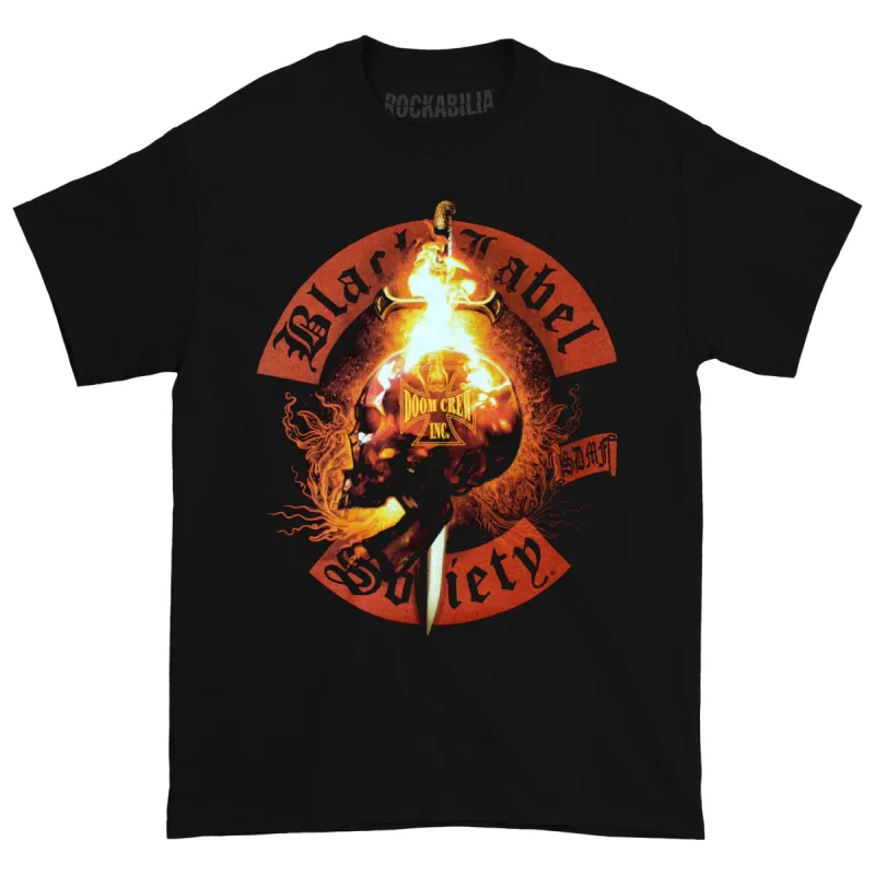 Doom Crew Inc. Flaming Skull SDMF Logo T-shirt sold by Rockabilia