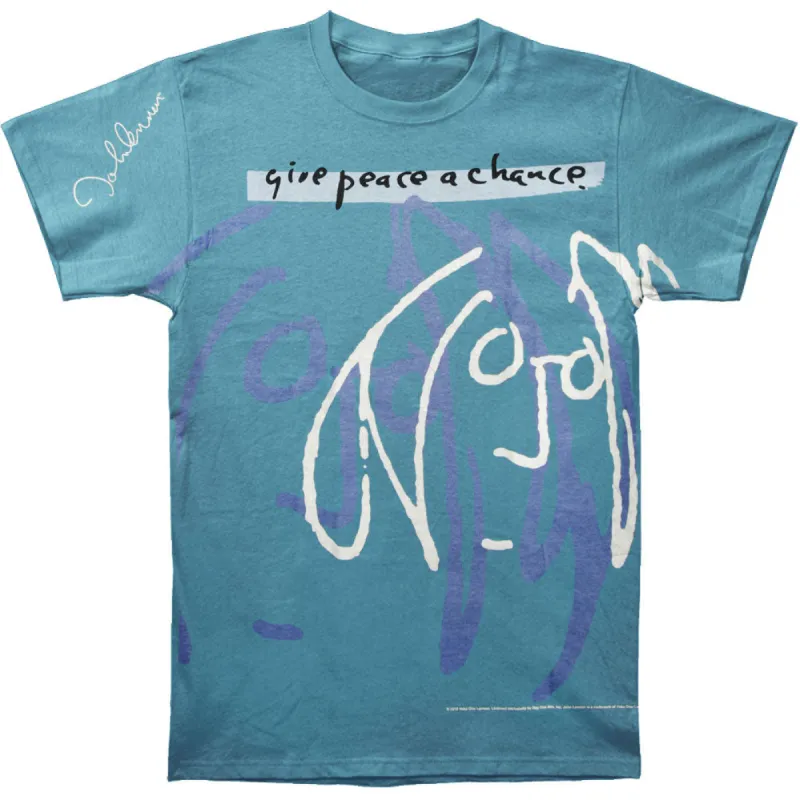 Give Peace A Chance Slim Fit T-shirt sold by Rockabilia