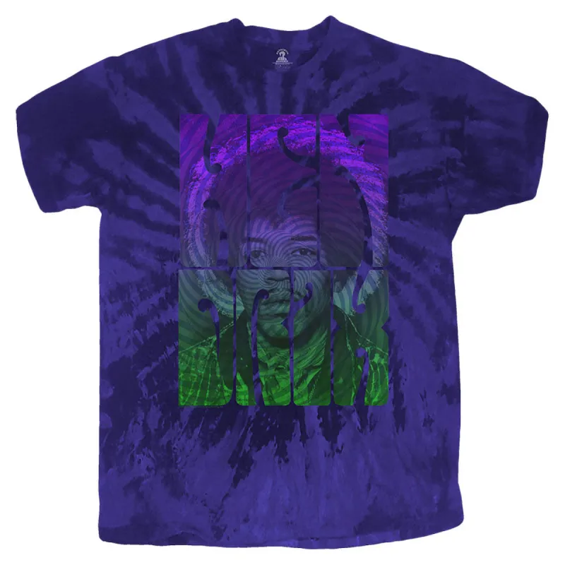 Swirly Text (Dip-Dye) Tie Dye T-shirt sold by Rockabilia