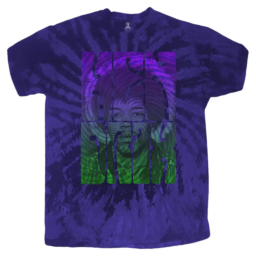 Swirly Text (Dip-Dye) Tie Dye T-shirt sold by Rockabilia