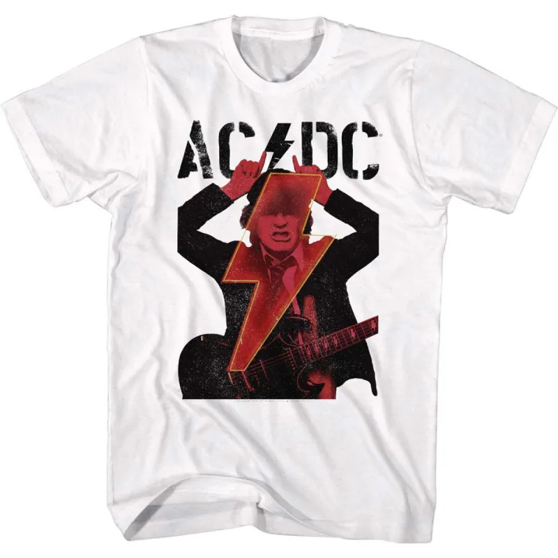 Angus Horns & Bolt T-shirt sold by Rockabilia