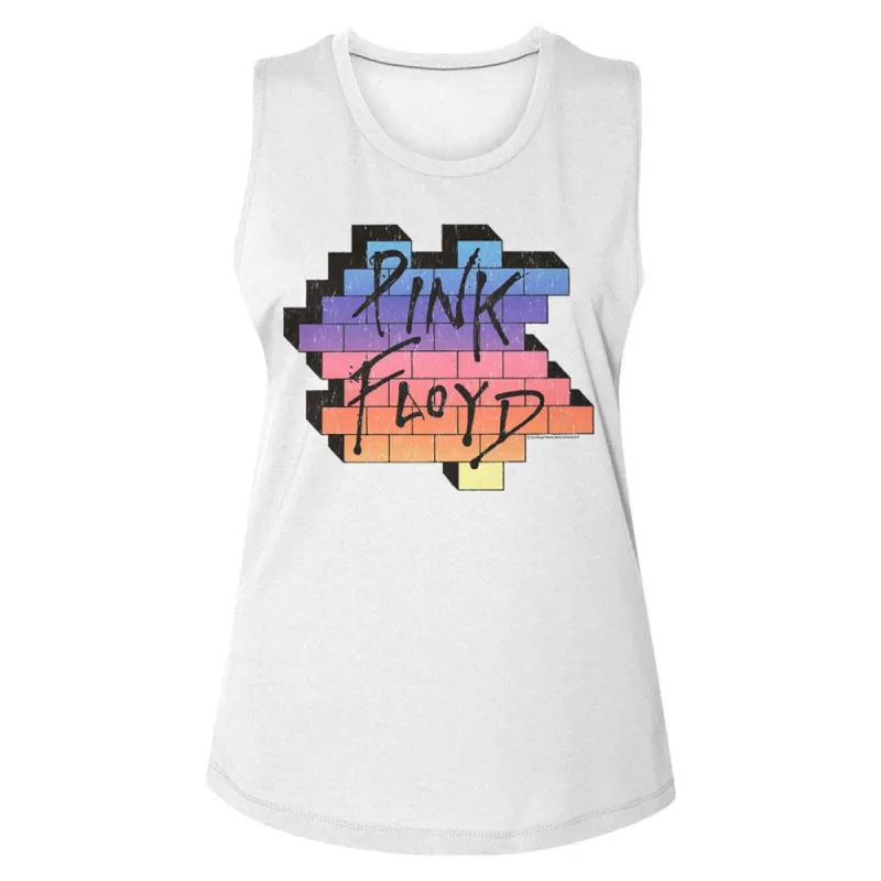 Rainbow Wall Womens Tank sold by Rockabilia