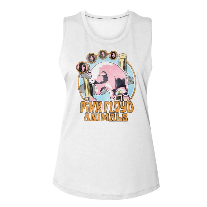 Circle Pig Womens Tank sold by Rockabilia