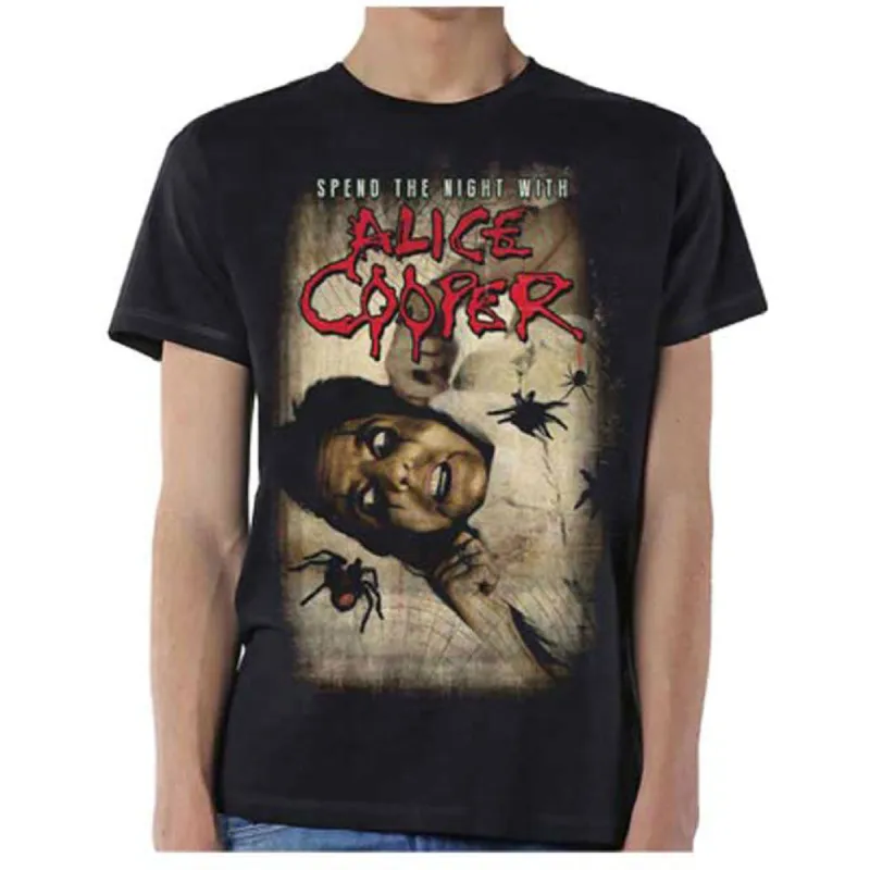 Spend The Night With Alice Cooper Slim Fit T-shirt sold by Rockabilia
