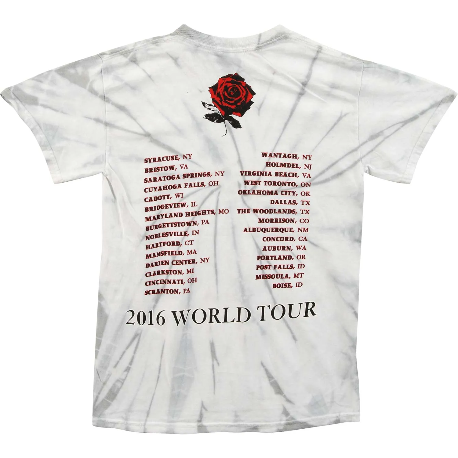 Roses 2016 World Tour Tie Dye T-shirt sold by Rockabilia product image thumbnail 2