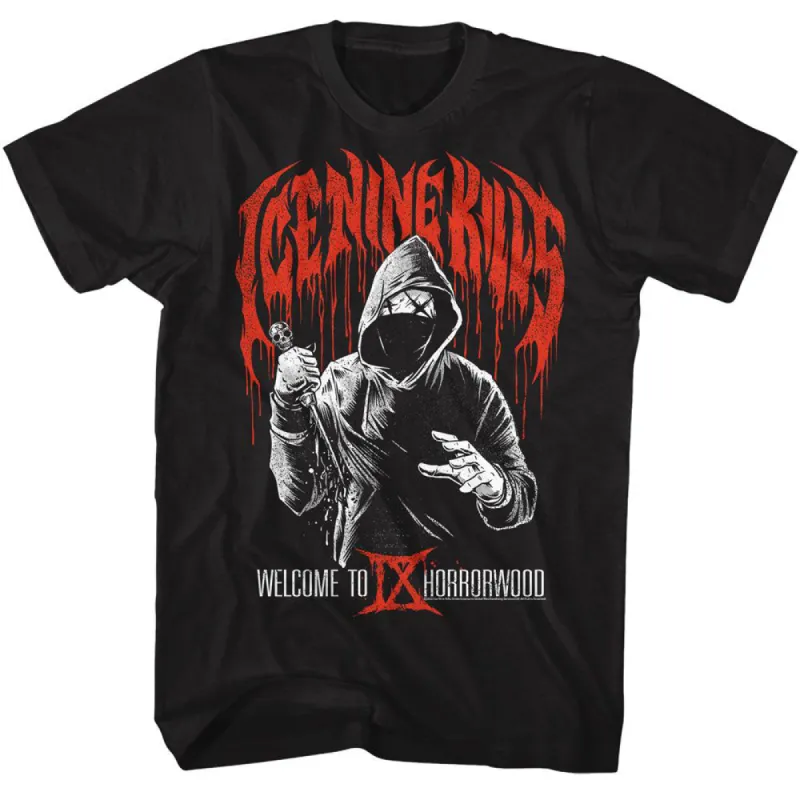 Ice Nine Kills Welcome Horrorwood T-shirt sold by Rockabilia