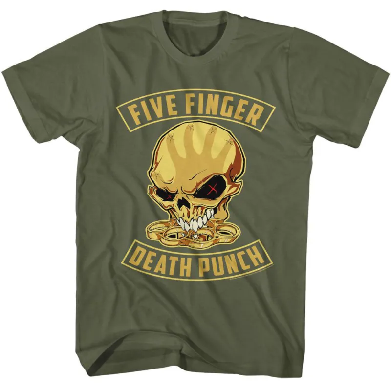 Five Finger Death Punch Skull And Knuckles T-shirt sold by Rockabilia