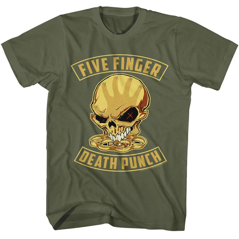 Five Finger Death Punch Skull And Knuckles T-shirt sold by Rockabilia