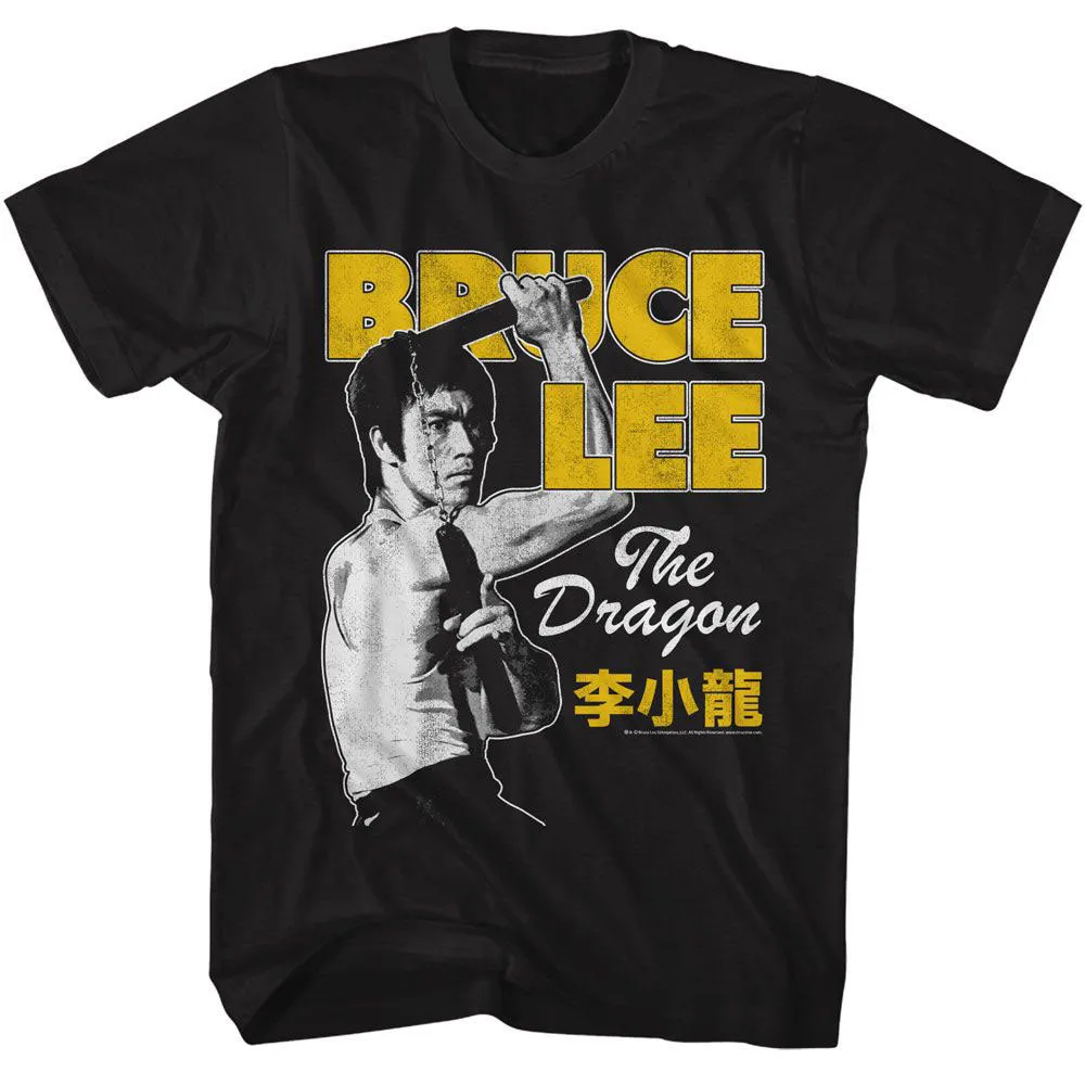 Bruce Lee Nunchuck Pose T-shirt sold by Rockabilia