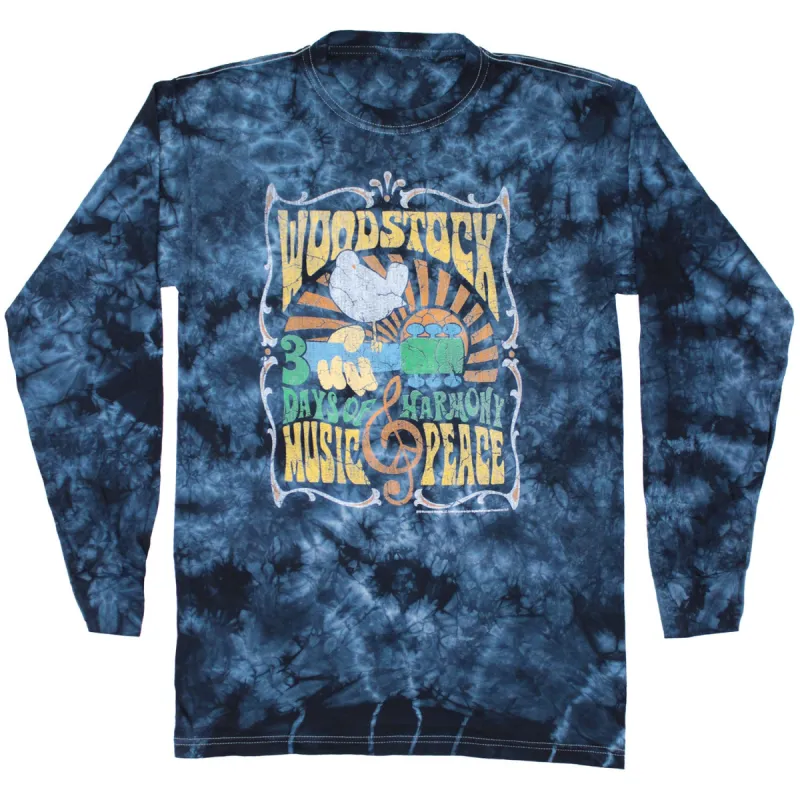 Music & Peace, Love Tie Dye  Long Sleeve sold by Rockabilia