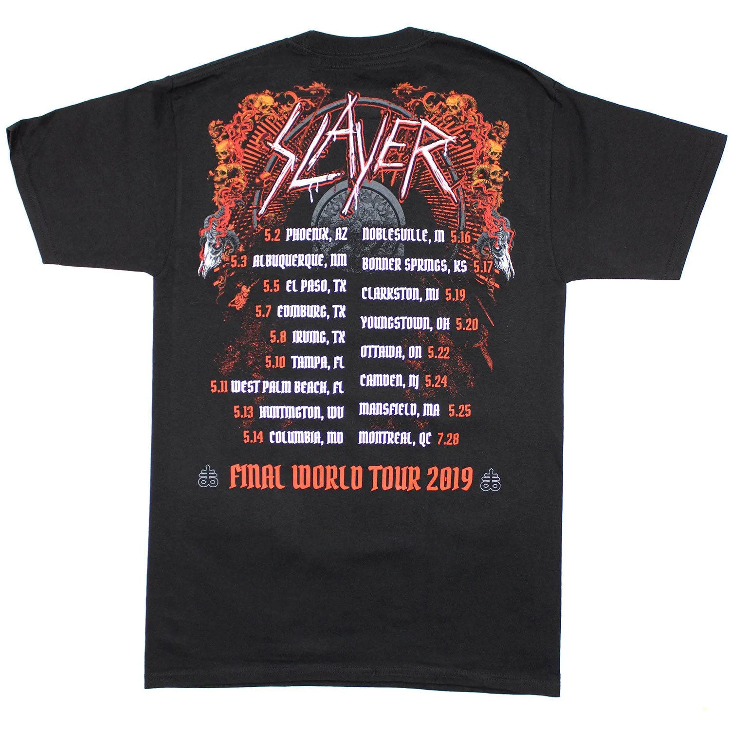 Baphomet Final World Tour Dates 2019 T-shirt sold by Rockabilia product image thumbnail 2