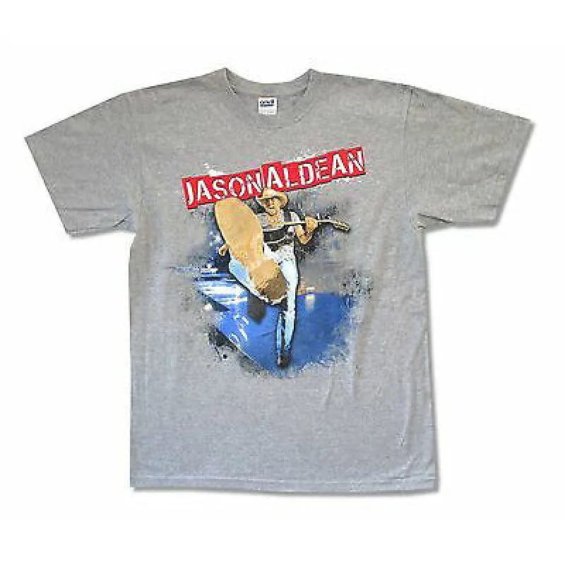 Kick Photo 2014 Tour Heather Grey T-shirt T-shirt sold by Rockabilia